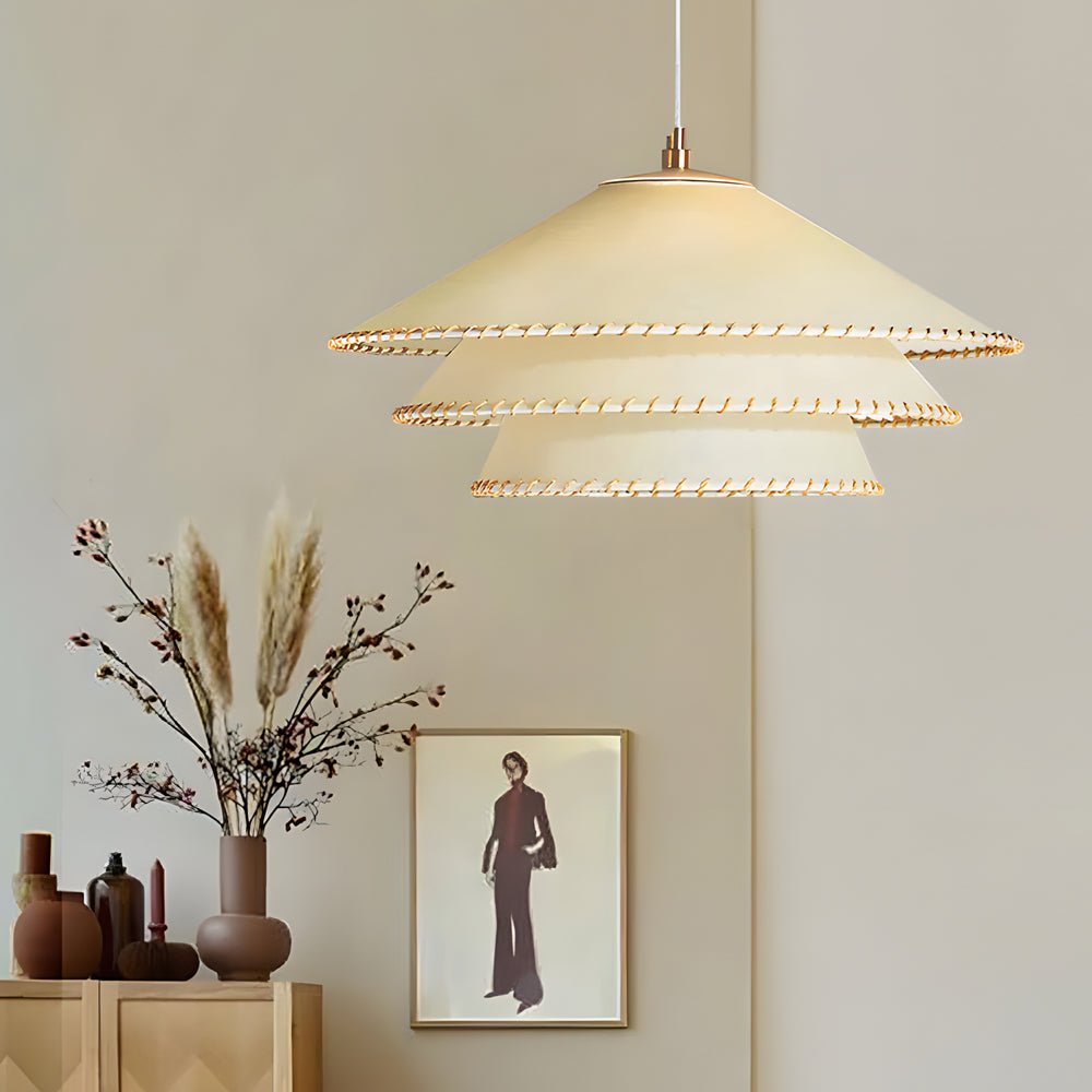 Tiered Pendant Light Multi-layer Parchment Paper Lamp
