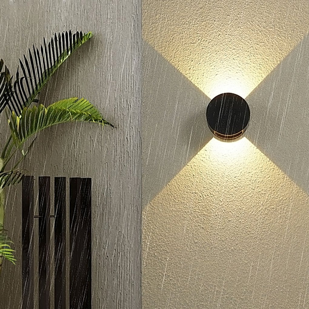Up and Down Wall Lights Round Waterproof LED Light