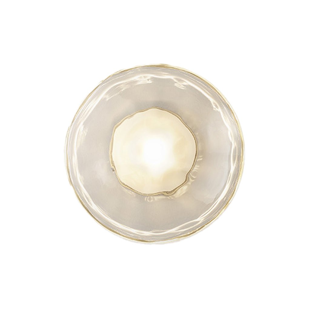 Wall Lamp with Diffused Light Modern Round Glass Shell Light