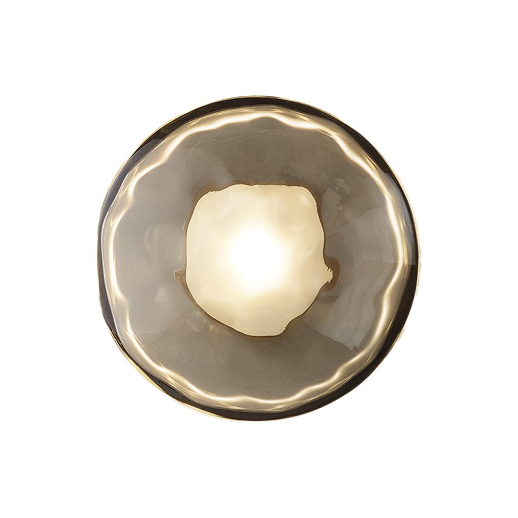 Wall Lamp with Diffused Light Modern Round Glass Shell Light