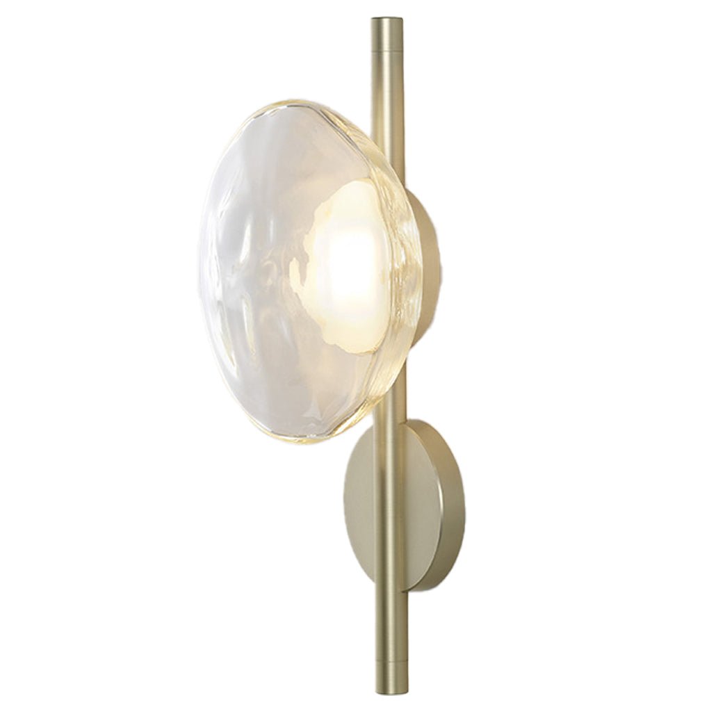Wall Lamp with Diffused Light Modern Round Glass Shell Light