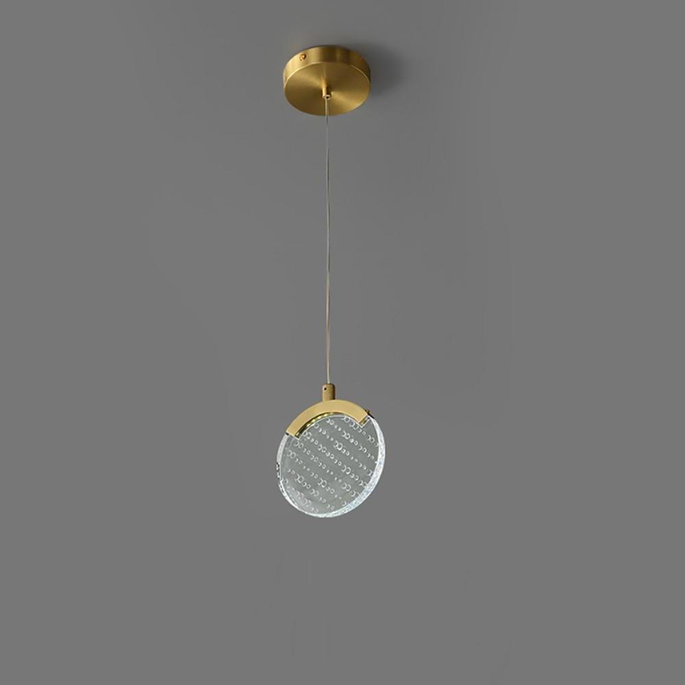 Disc Pendant Light Acrylic Copper LED Nordic Lighting