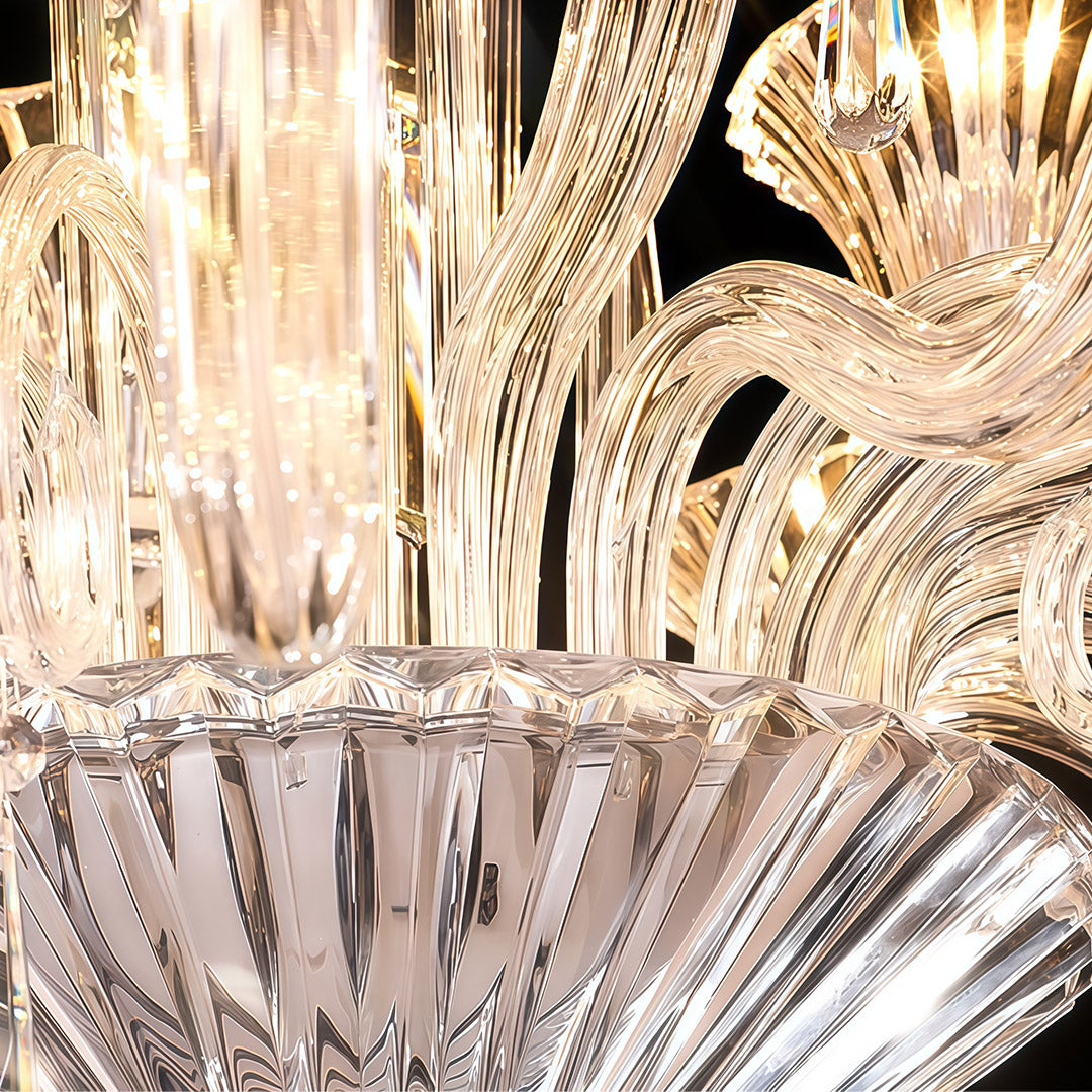 Art Glass Chandeliers French Elegant Hardware Ceiling Lights