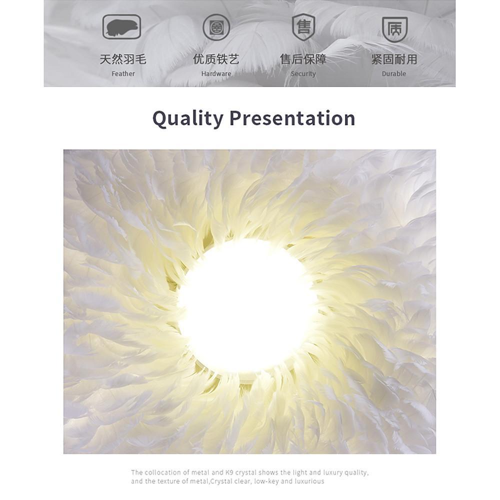Fluffy Hanging Light Fairy Tale Theme Artistic Ceiling Light