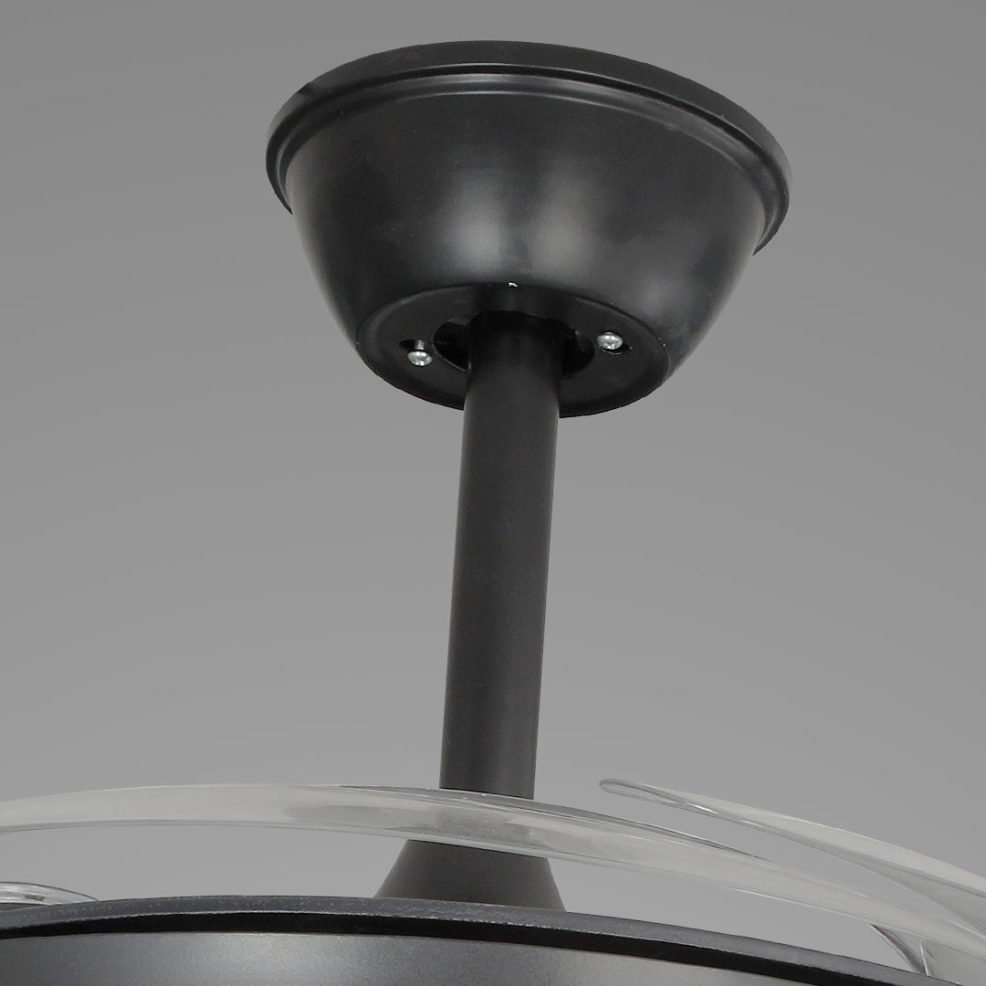 Black Ceiling Fan with Lights Remote Control Stylish All-Copper Lamp