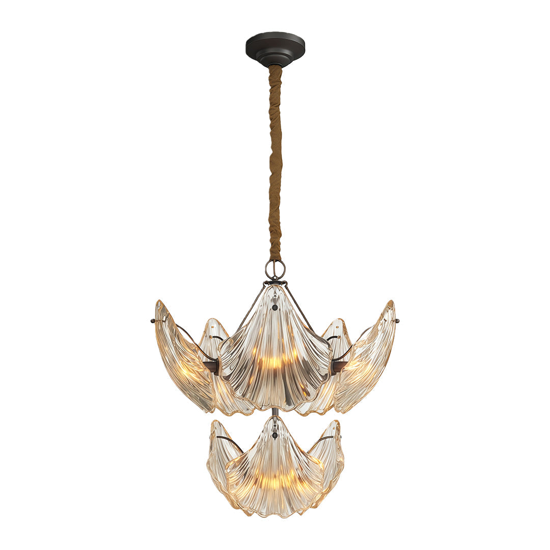 Modern Large Chandeliers Luxury Copper Glass Ceiling Light