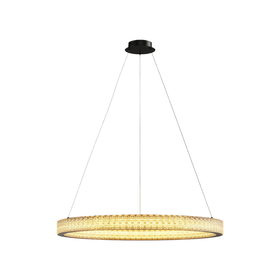 Circular Modern Chandelier Luxury Copper Ceiling Light