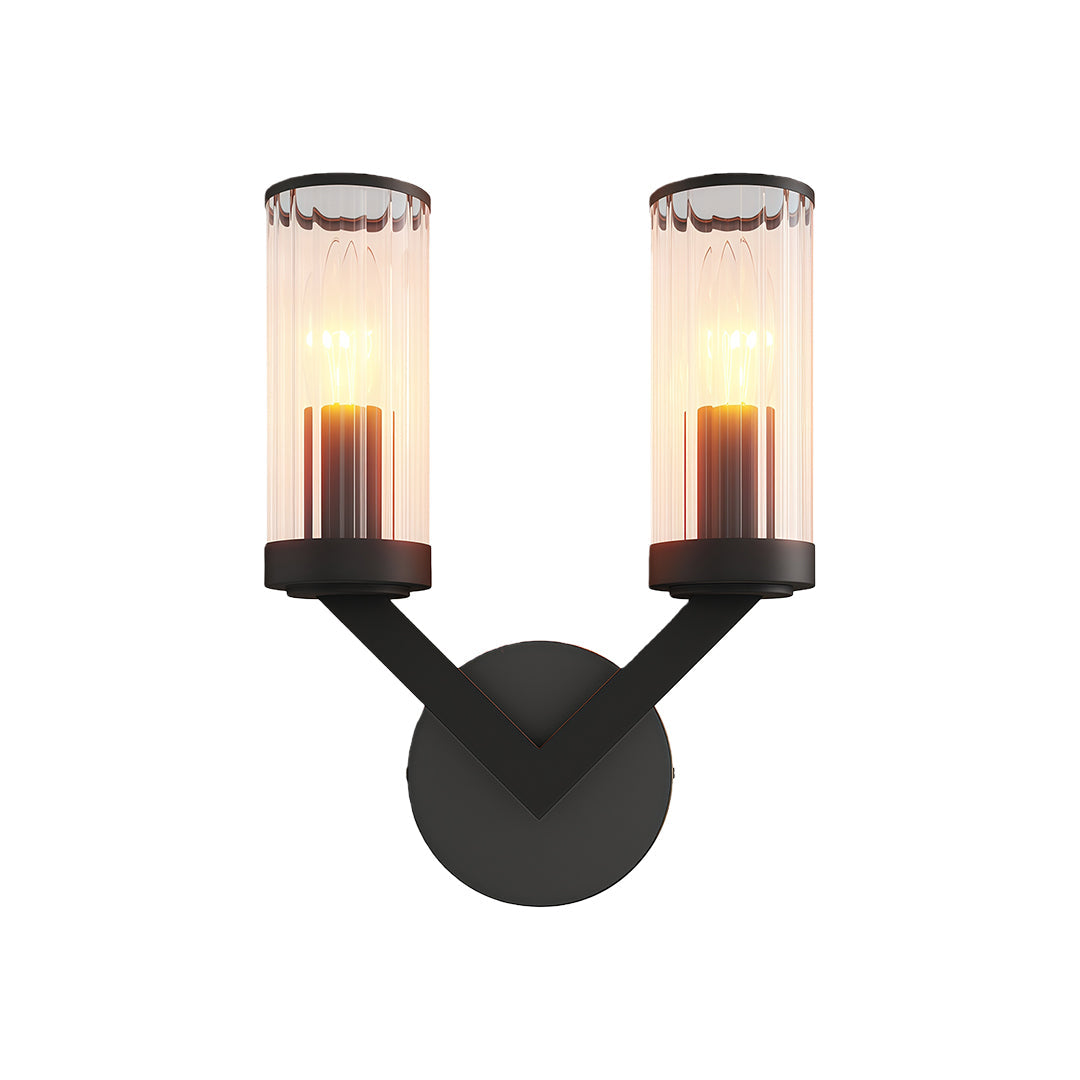 Double Sconce Wall Light Nordic Glass Pure Copper Lamp