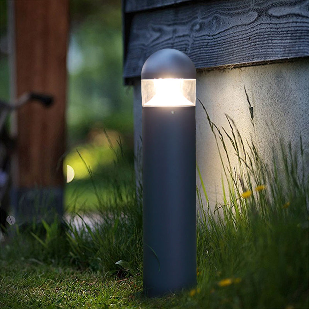 LED Outdoor Bollard Pathway Lights Black Garden Pole Light