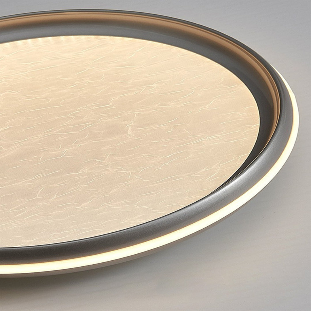 Metal Flush Mount Light Silver Finish White Acrylic Ceiling Light
