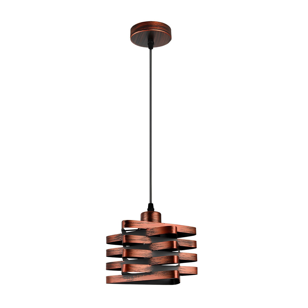 Metal Ribbon Pendant Light Vintage Industrial Style Ceiling Light