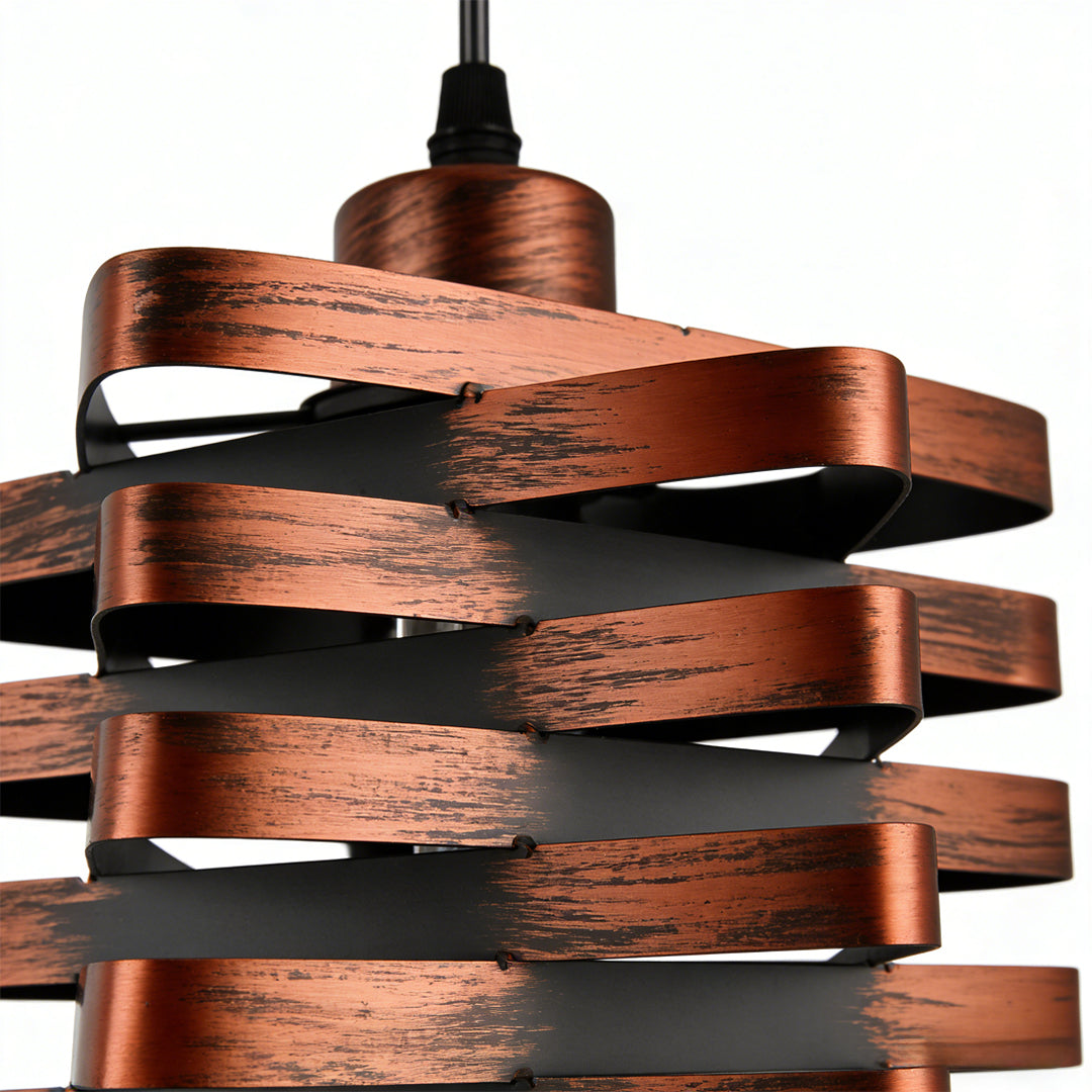 Metal Ribbon Pendant Light Vintage Industrial Style Ceiling Light