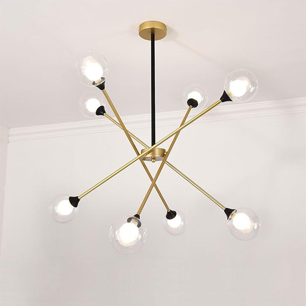 LED Modern Glass Sputnik Chandelier Ceiling Light Hanging Lamp