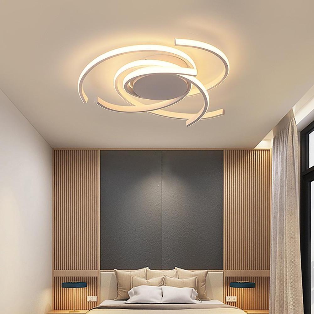 30 Inch Swirls Circle Abstract LED Flush Mount Ceiling Light