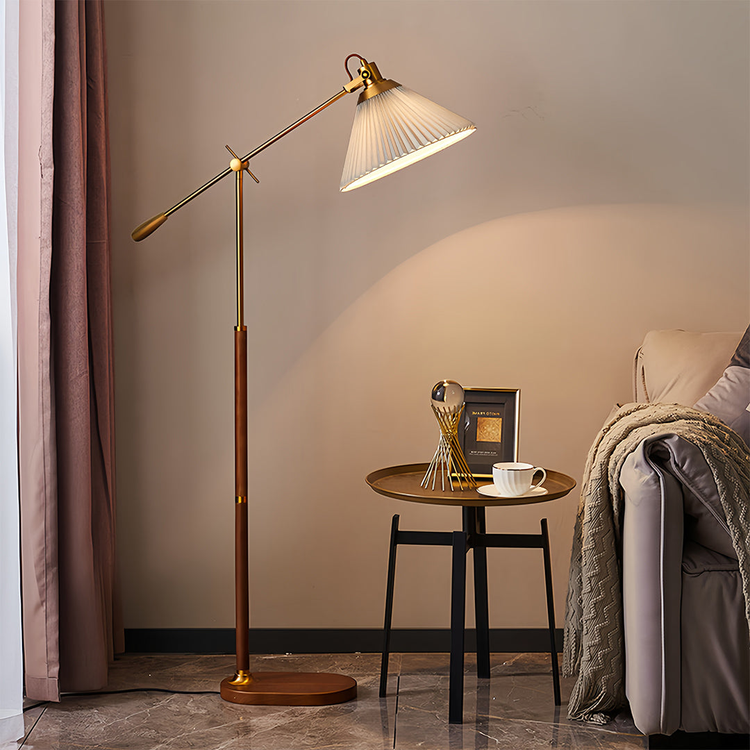 Adjustable Reading Lamp Floor Retro Bedroom Task Swing Arm Lamps