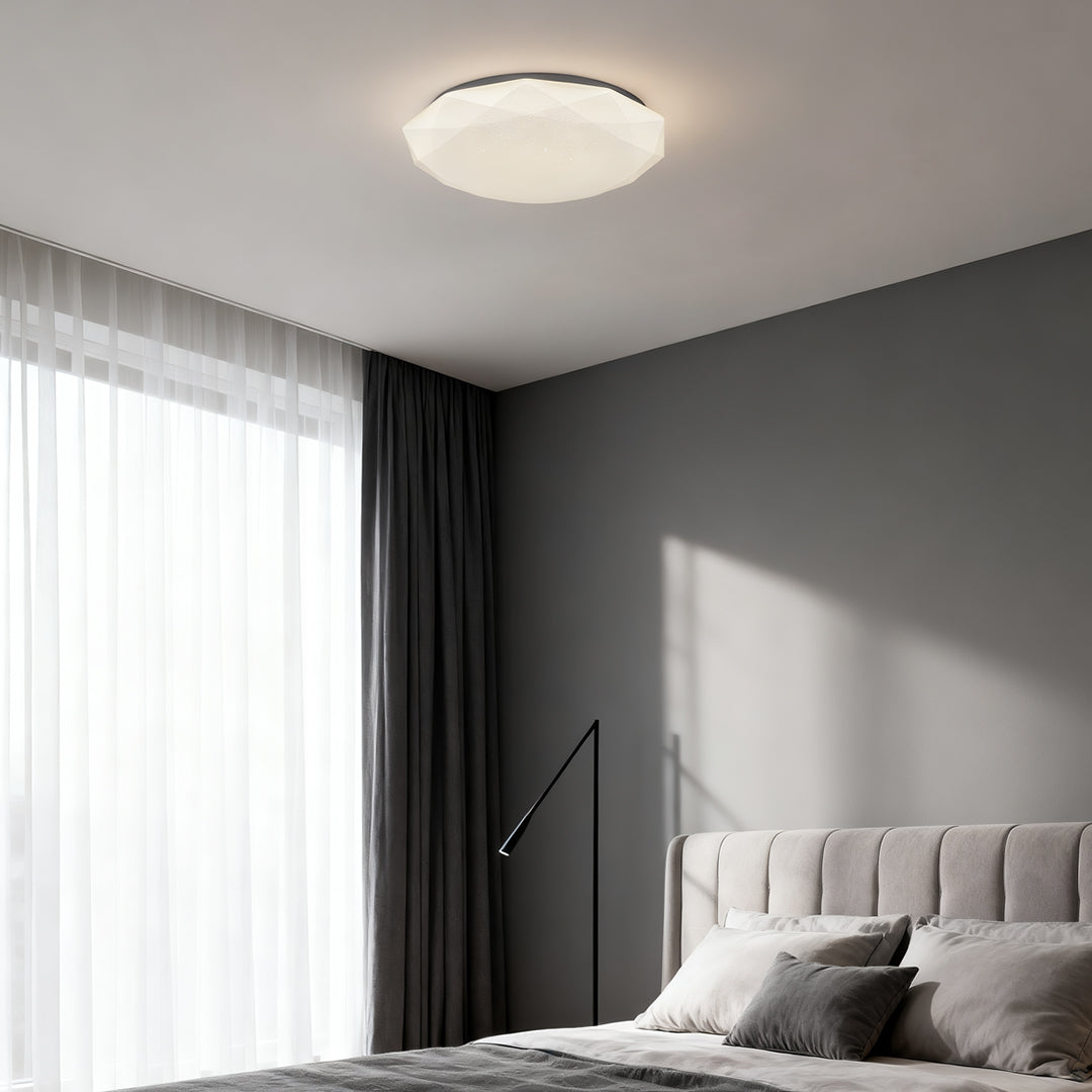 Geometric Flush Mount Ceiling Light White Full-Sky Star Lamp