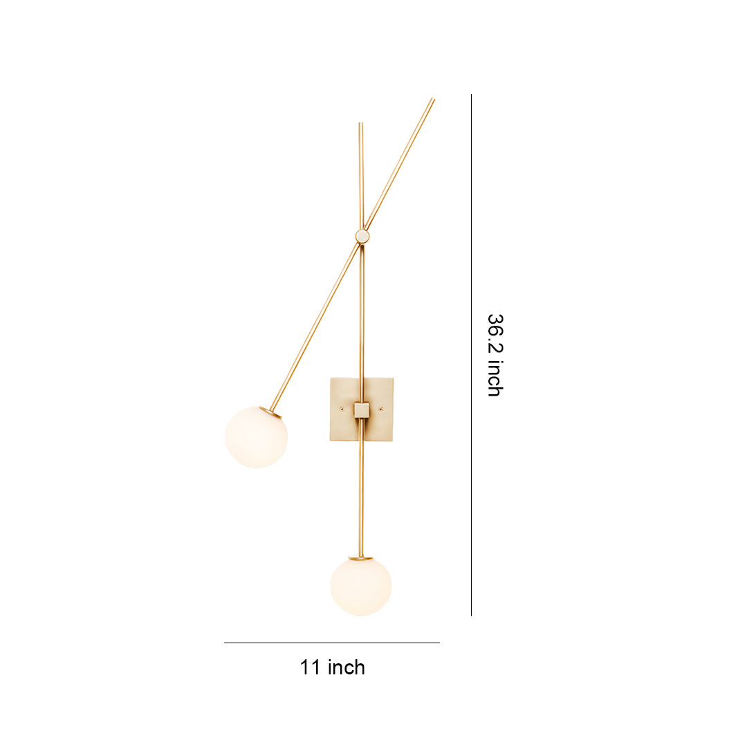 Double Sconce Wall Light Mid-Century Modern 2-Light Linear Wall Sconce