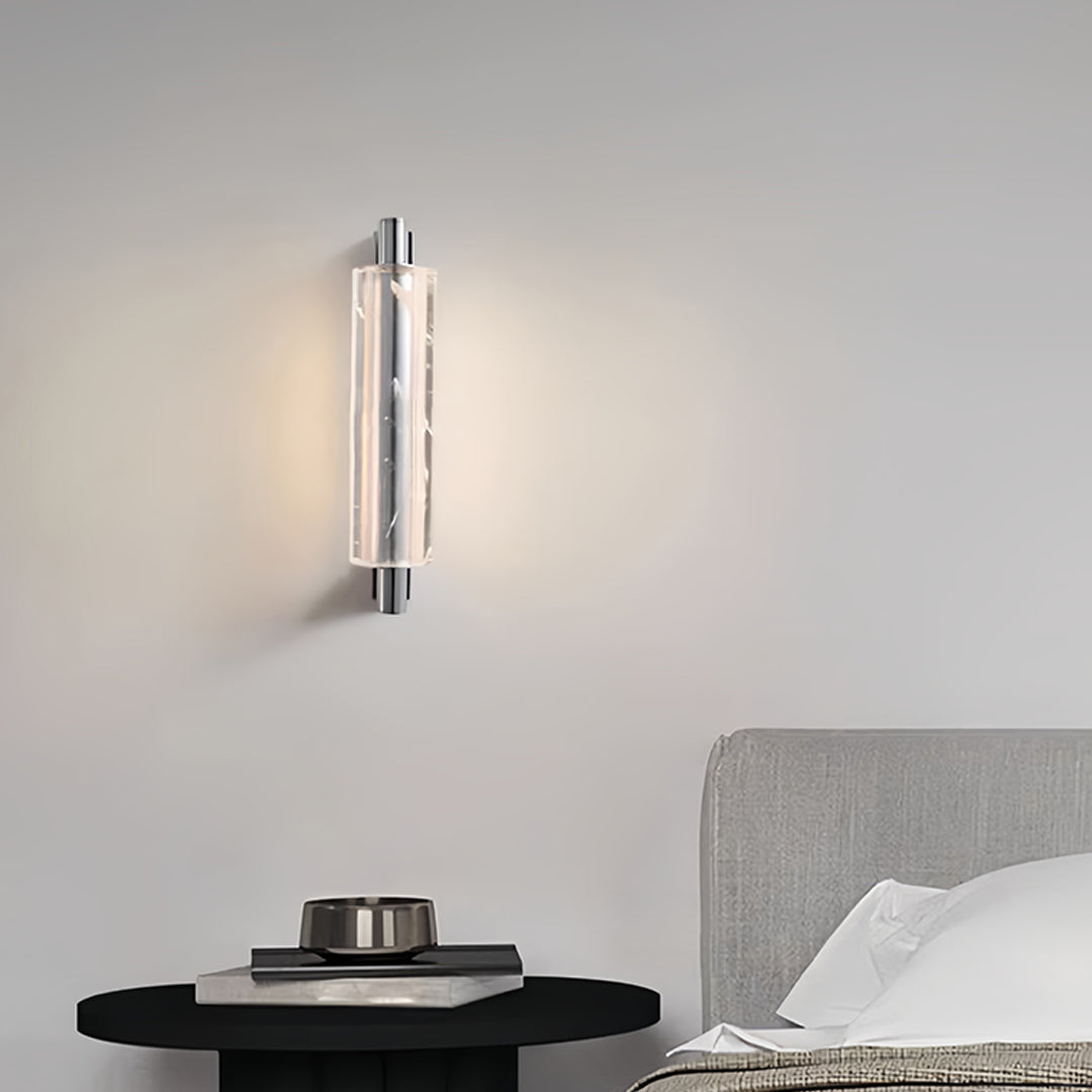 Metal Wall Art with LED Lights Modern Minimalist Crystal Wall Light