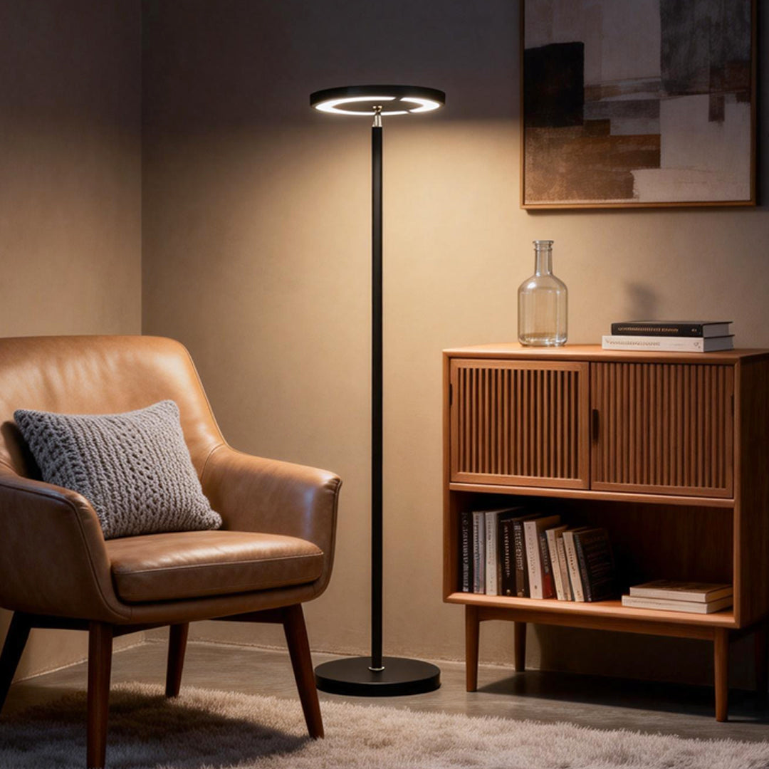 Minimalist Floor Light Black Adjustable Metal Lamp