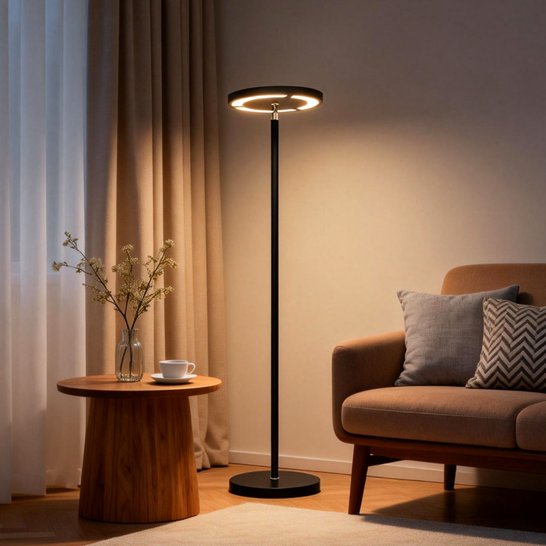 Minimalist Floor Light Black Adjustable Metal Lamp