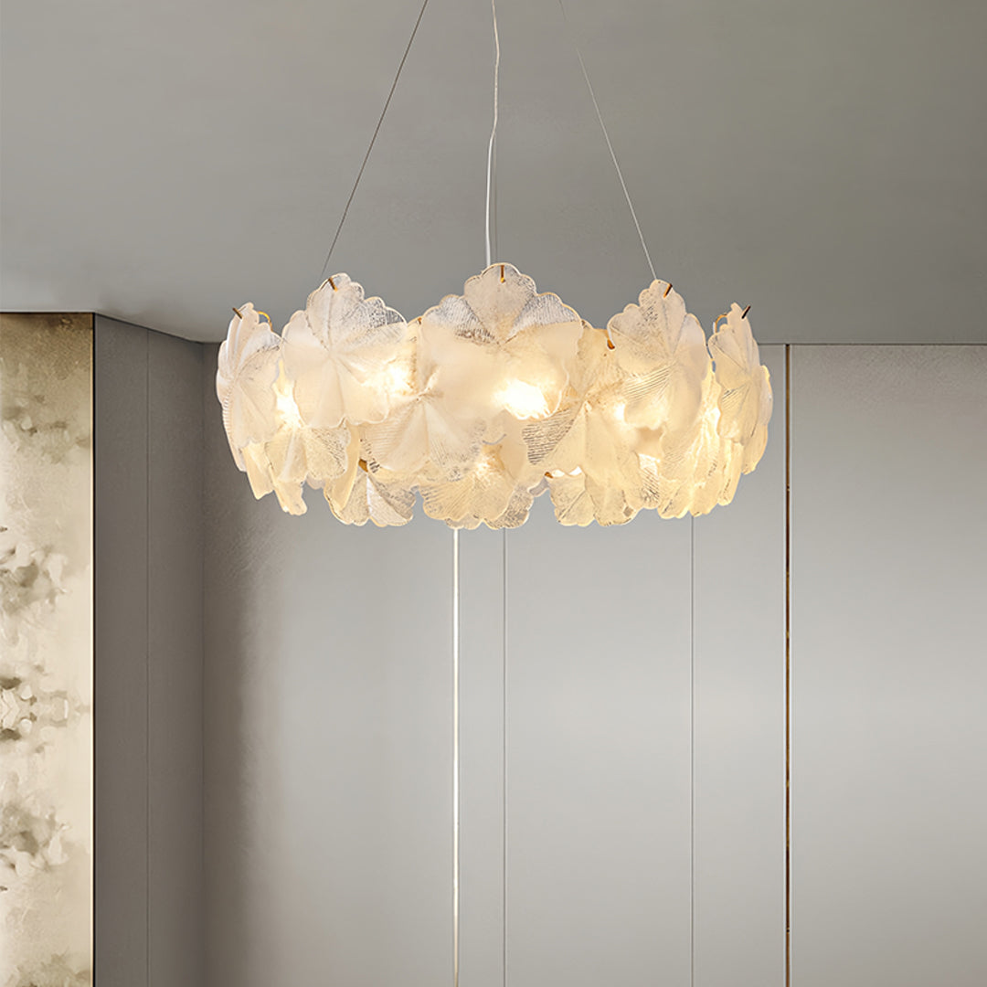 Glass Garland Chandelier Lights French Wreath Luxury Ceiling Light