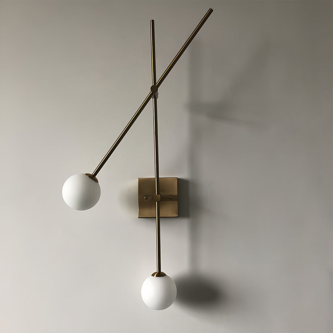 Double Sconce Wall Light Mid-Century Modern 2-Light Linear Wall Sconce