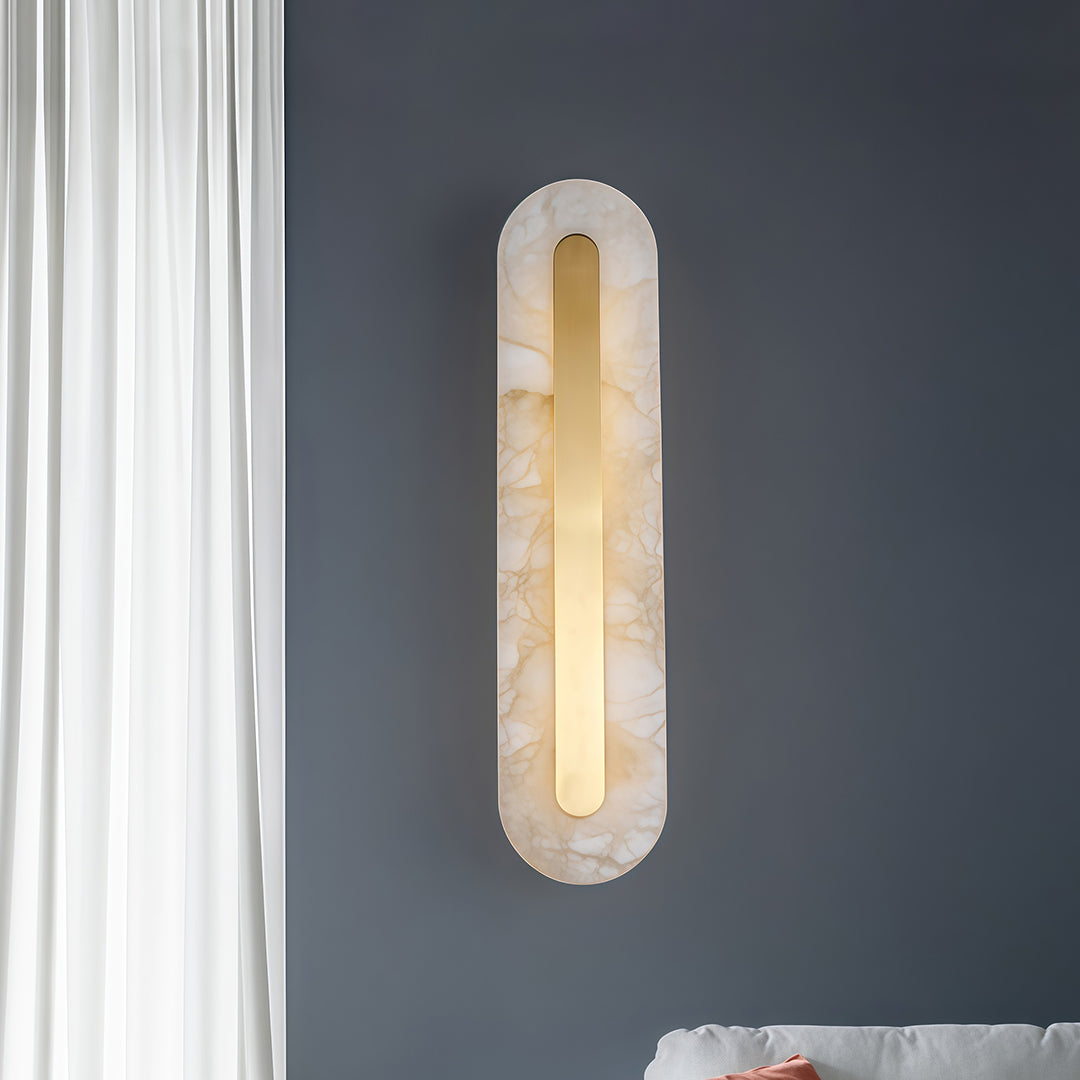 Gold Wall Light Modern Luxury Brass Cloud Stone Light