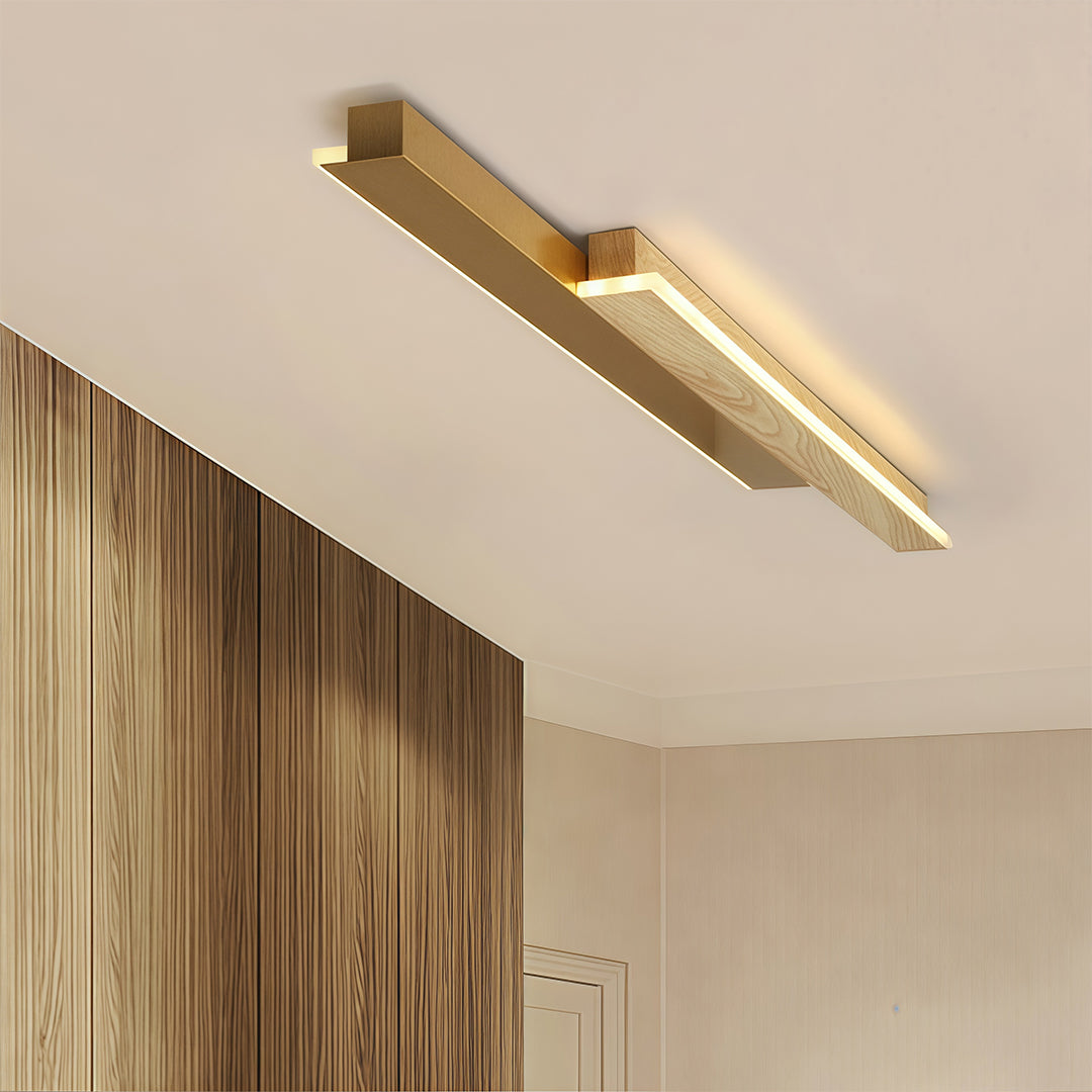 Linear LED Wall Light Nordic Minimalist Gold Iron White Acrylic Lamp