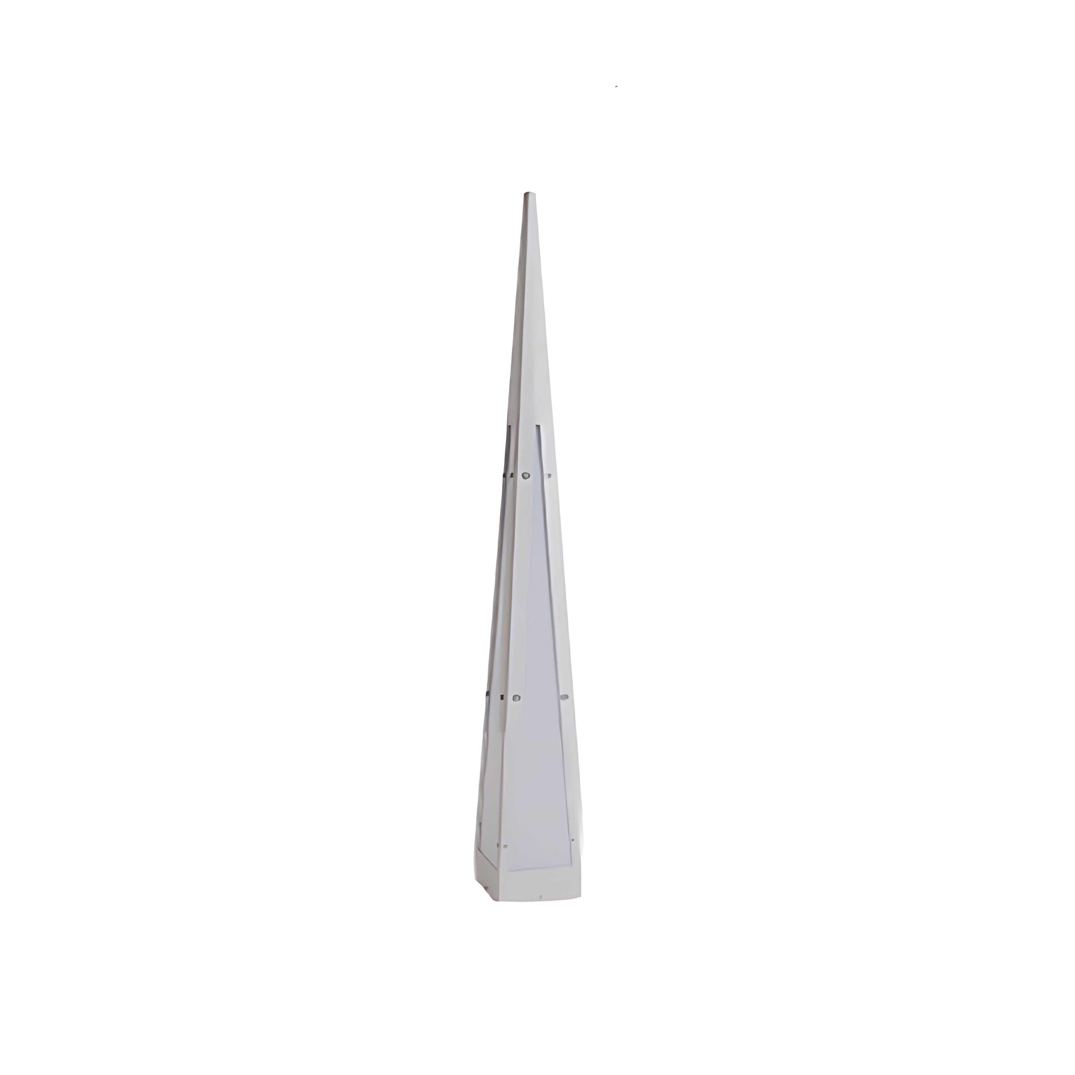 Stainless Steel Waterproof Geometric Floor Lamp with Pyramid Design