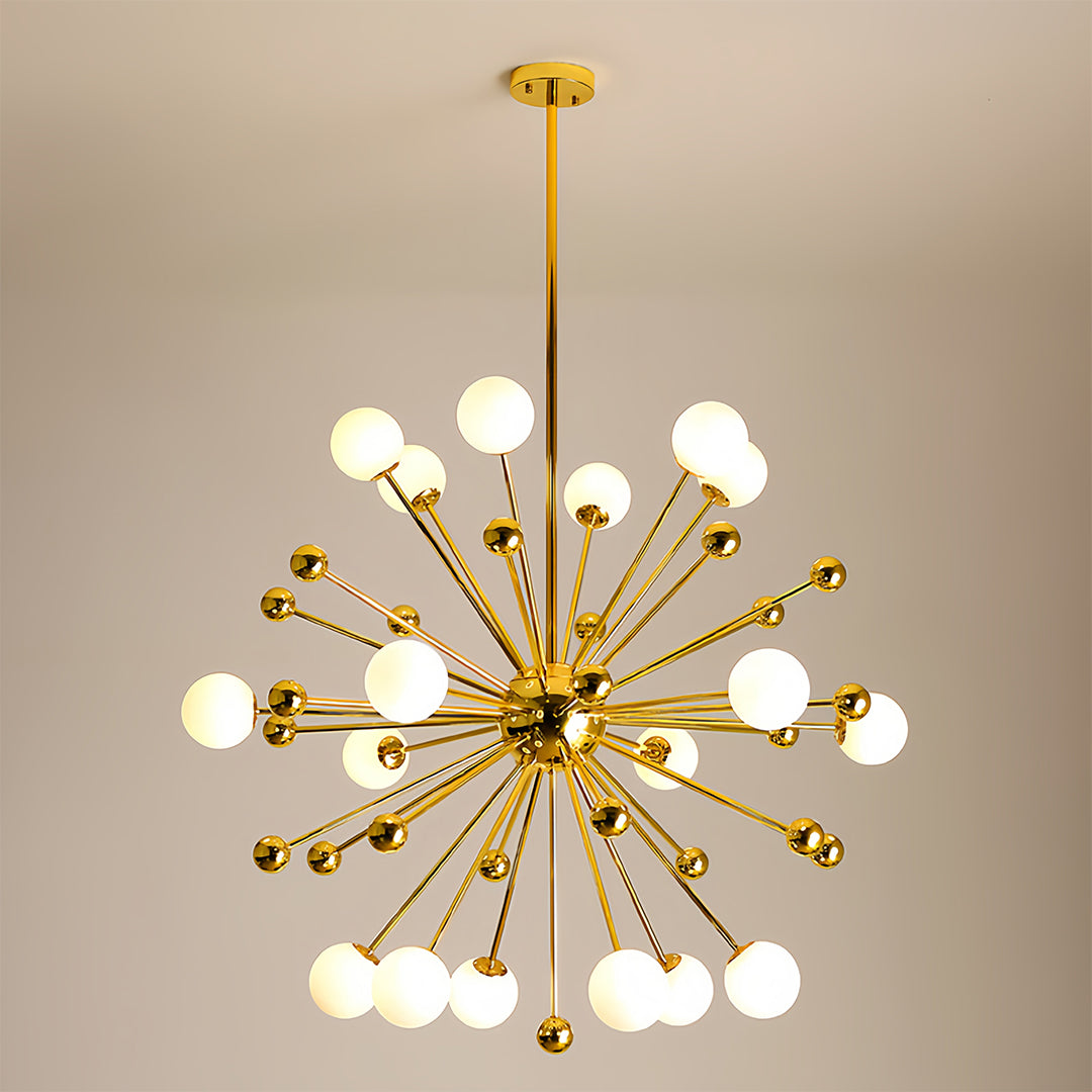 12 Light Sputnik Chandelier Nordic Style Gold Iron LED Ceiling Light