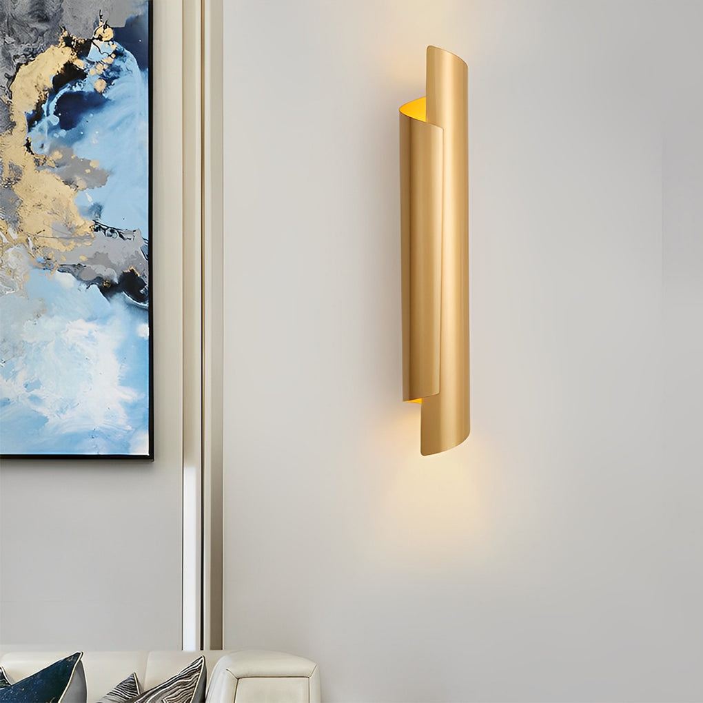 Scroll Wall Sconce Modern Minimalist Metal LED Light