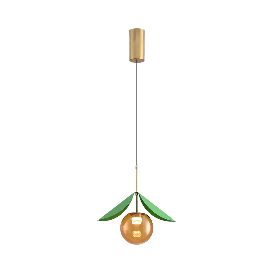 Glass Globe Pendant Light Fixture Nordic Creative Cherry LED Artistic Ceiling Light