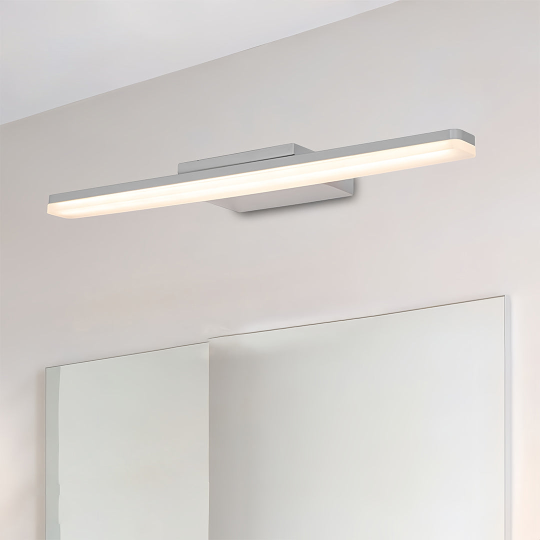 White Bathroom Vanity Light Minimalist Acrylic Contemporary Wall Light