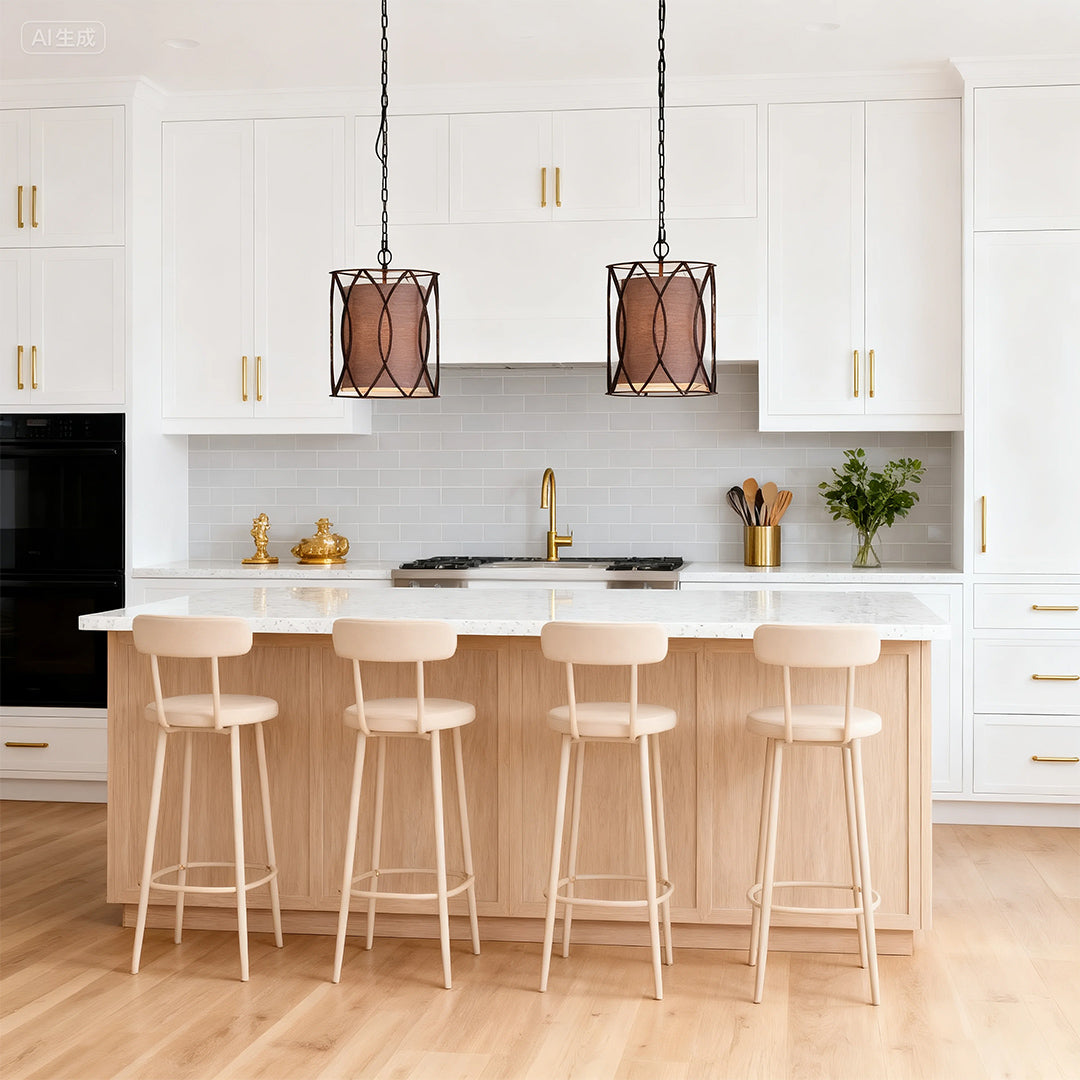 Small Black Pendant Light Vintage Sleek Design Ceiling Light
