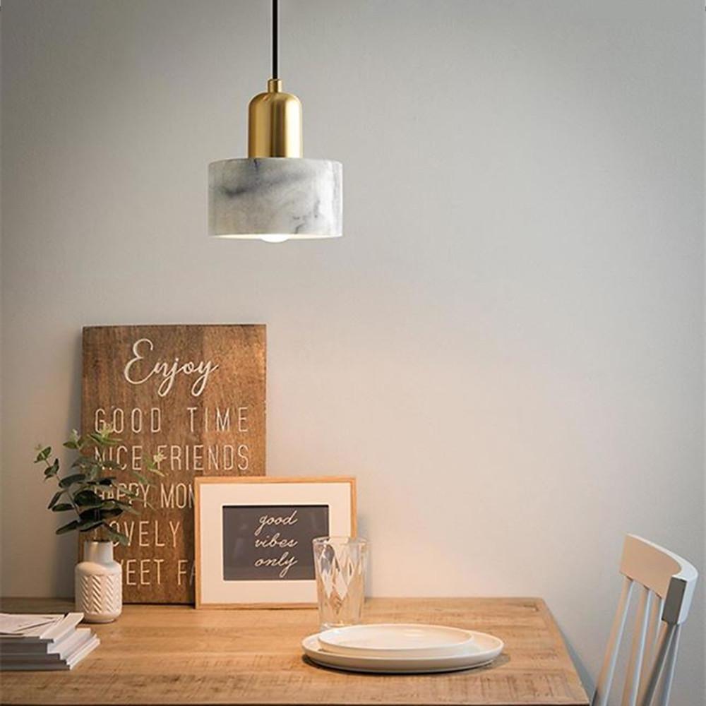 Nordic Ceramic Pendant Lighting Marble Metal Ceiling Lights