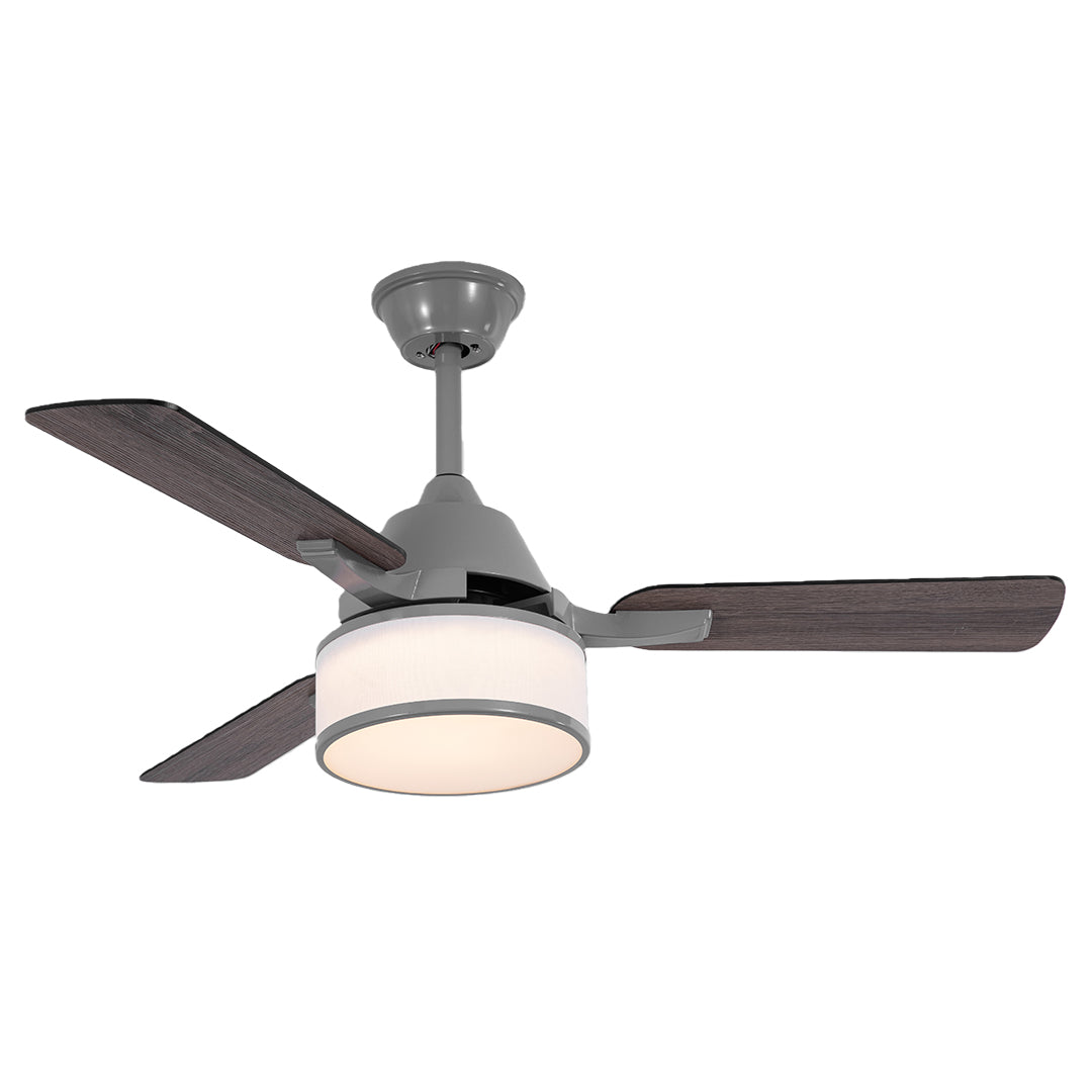 Ceiling Fans with Lights European Retro Fabric Shade Fan Lamp