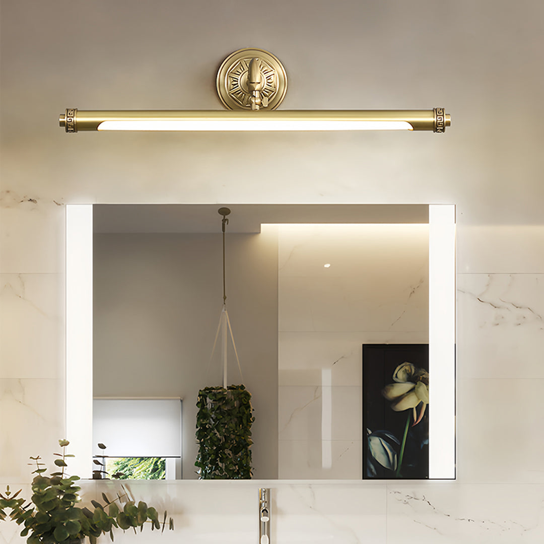 Gold Bathroom Vanity Light European Pure Copper Mirror Wall Light