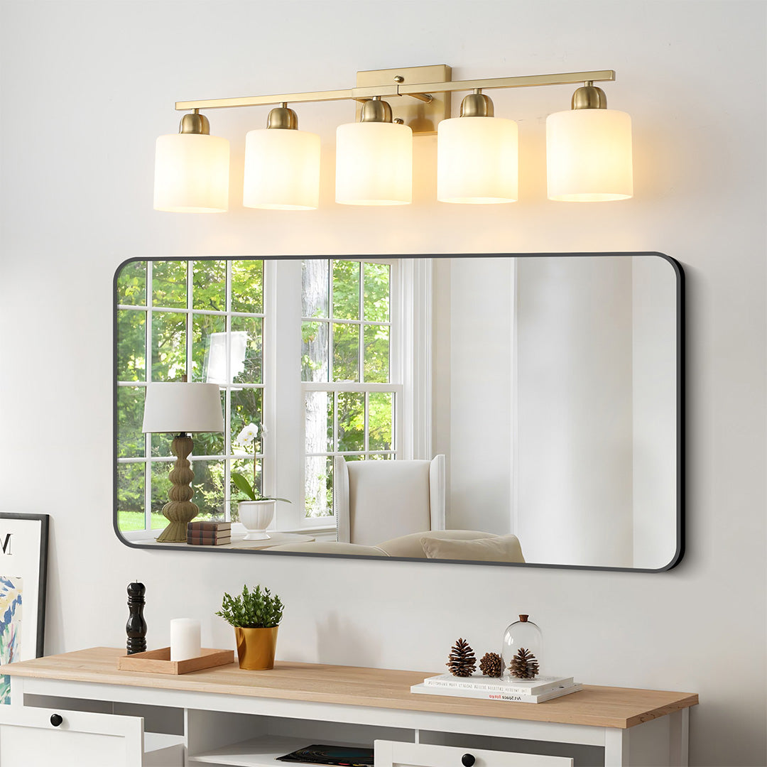 Modern Bathroom Vanity Lights Minimalist Glass Mirror Light