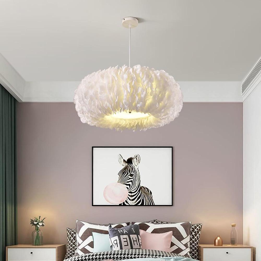 Fluffy Hanging Light Fairy Tale Theme Artistic Ceiling Light