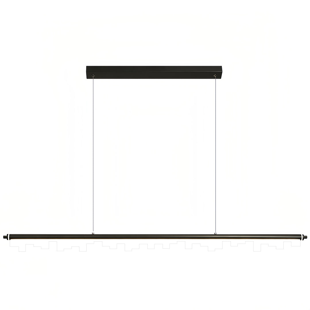 Black Metal Pendant Light Nordic Minimalist LED Linear Ceiling Light