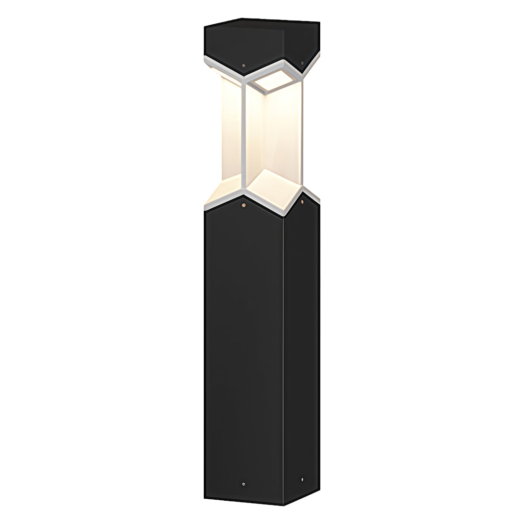Bollard Landscape Lights Minimalist Black Weatherproof Outdoor Light