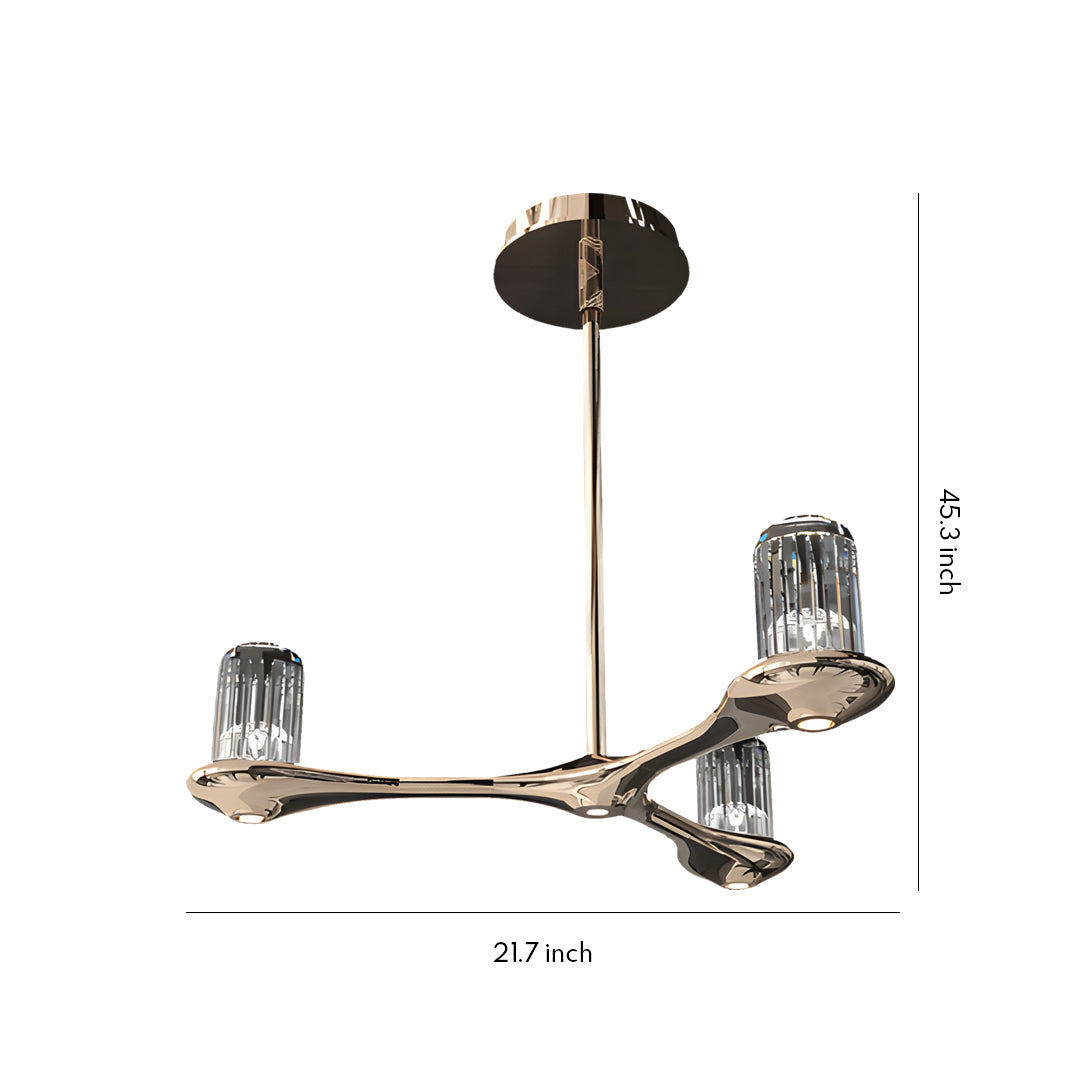 Brass Crystal Chandelier Nordic Minimalist Ceiling Light