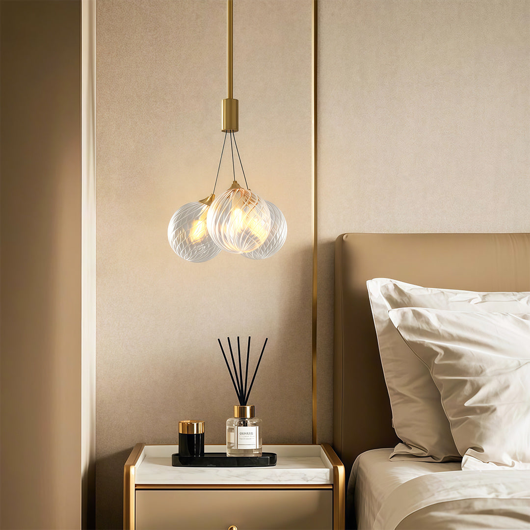 Modern Bubble Chandelier Minimalist Solid Copper Ceiling Light