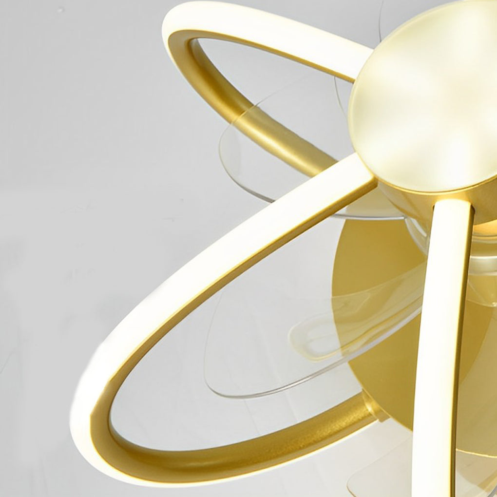 Modern Ceiling Fan and Light Smart Dimmable LED Light