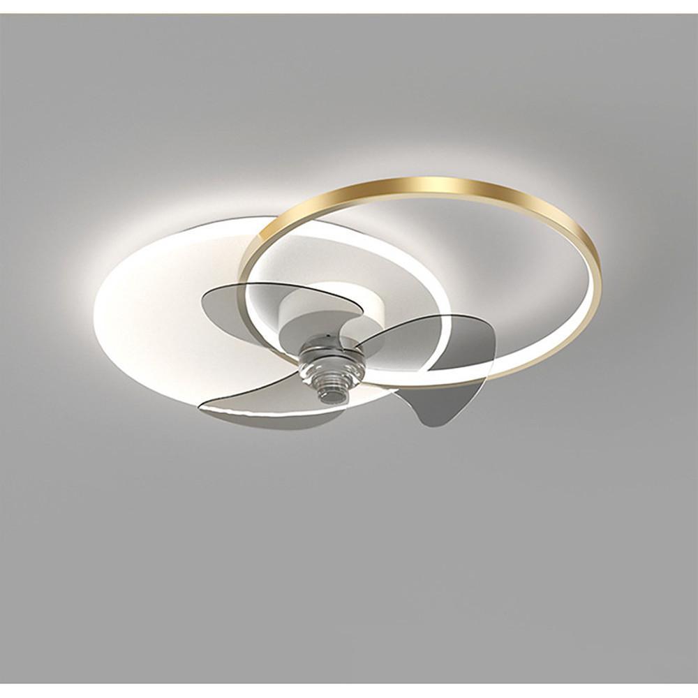 Black and White Ceiling Fans with Lights Modern Metal Light