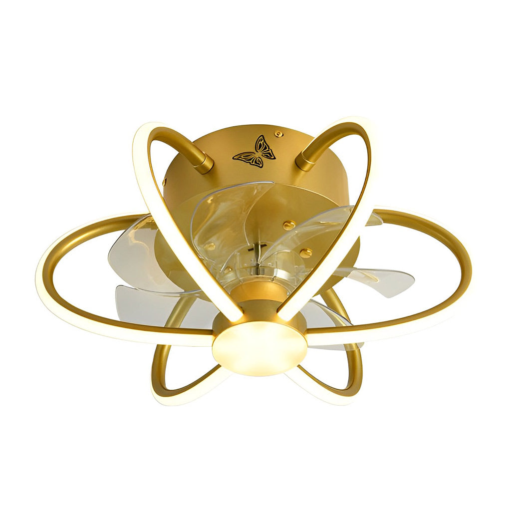 Modern Ceiling Fan and Light Smart Dimmable LED Light