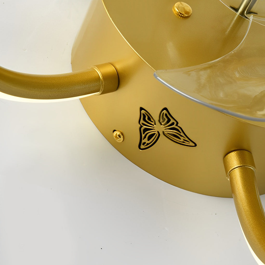 Modern Ceiling Fan and Light Smart Dimmable LED Light