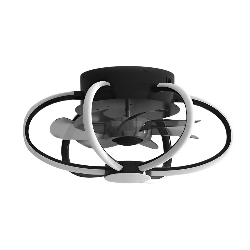 Modern Ceiling Fan and Light Smart Dimmable LED Light