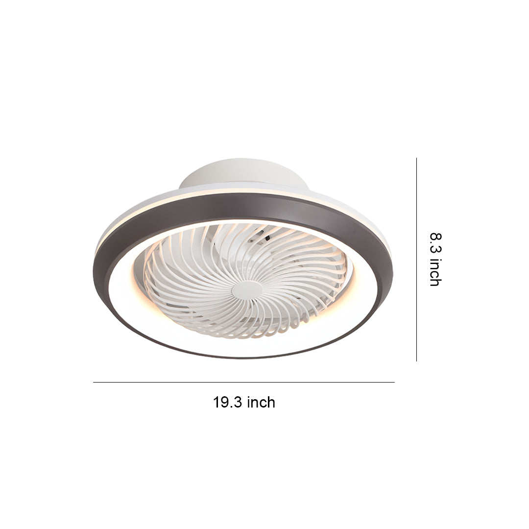 Modern Ceiling Fan with Lights Remote 3-Color Dimmable LED Ceiling Fan