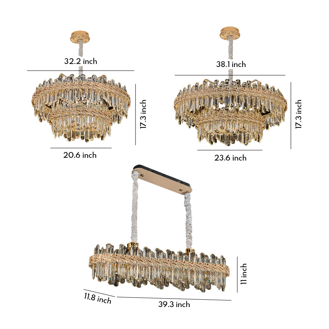 Chandelier Lamps Crystal Modern Luxury Ceiling Light